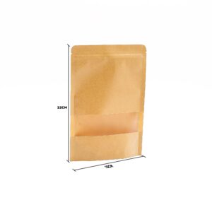 10x Kraft Window Bag 16 x24 cm