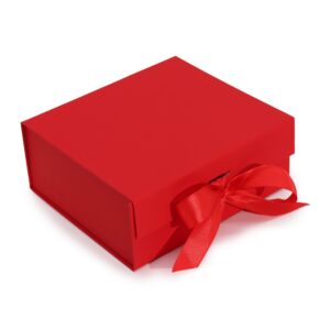 Flat Pack Gift Box - Medium Square (20x18.2x8cm) - Red