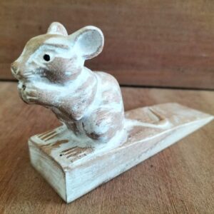 Hand carved Doorstop - Dormouse