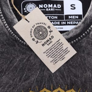 Small Stone Washed Teashirt - Mandala - Dark Grey