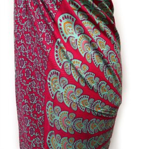 Teal Purple Mandela Sarong