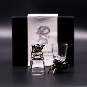 Gift Set of 6 Shot Glasses (50ml) - Wild Forest Creatures - Antique Bronze