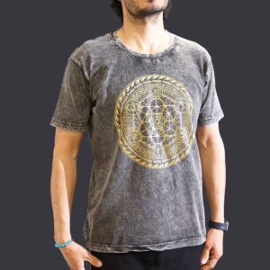 Medium Stone Washed Teashirt - Chakra - Dark Grey