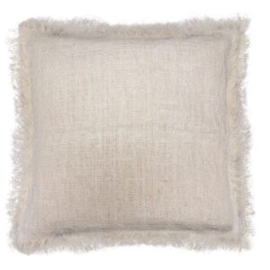 1x Linen Cushion 45x45cm with fringe