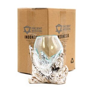 Molten Glass on Whitewash Wood - Medium Bowl