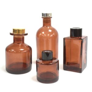 200 ml Round Antique Reed Diffuser Bottle - Amber