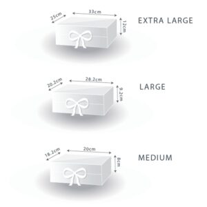 Flat Pack Gift Box - Medium Square (20x18.2x8cm) - Black