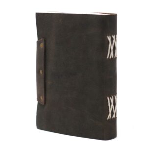 Leather Black Confessions with Lock Notebook (18x13 cm)