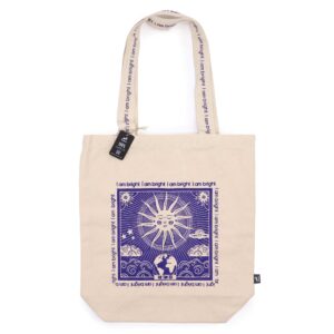 Hop Hare Tote Bag - I am Bright - 10oz Cotton canvas