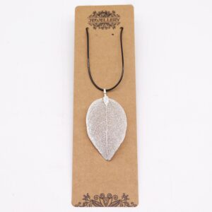 Necklace - Bravery Leaf - Silver