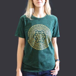 Small Stone Washed Teashirt - Chakra - Green